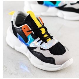 Bestelle Adidași pe platforma modei negru argint gri multicolor 2