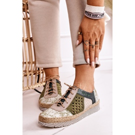 Brogues pentru femei Piele Maciejka Verde 03339-09 1