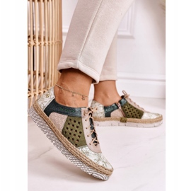 Brogues pentru femei Piele Maciejka Verde 03339-09 2
