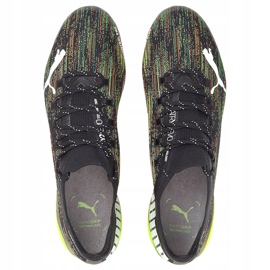 Pantofi de fotbal Puma Ultra 1.2 Fg Ag negru-verde-roșu 106299 02 1