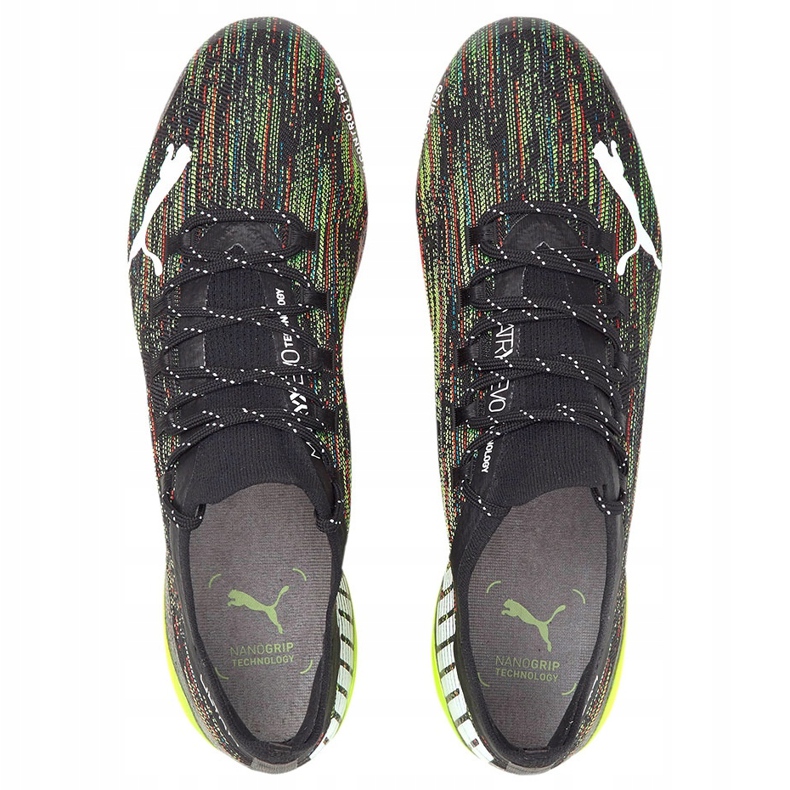 Pantofi de fotbal Puma Ultra 1.2 Fg Ag negru-verde-roșu 106299 02 1