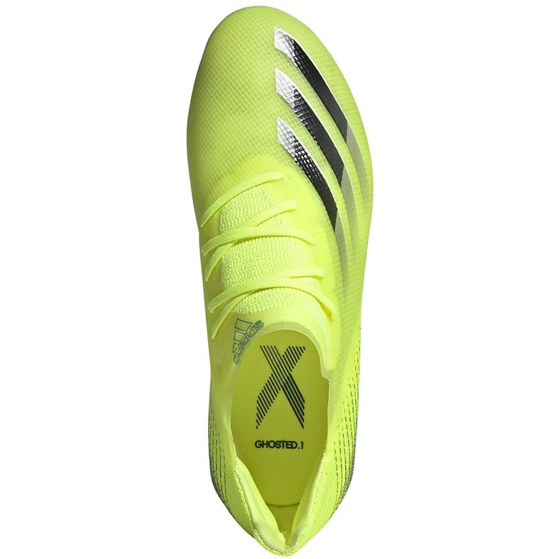 Ghete de fotbal Adidas X Ghosted.1 Fg Junior galben-negru FW6955 galben, negru 1