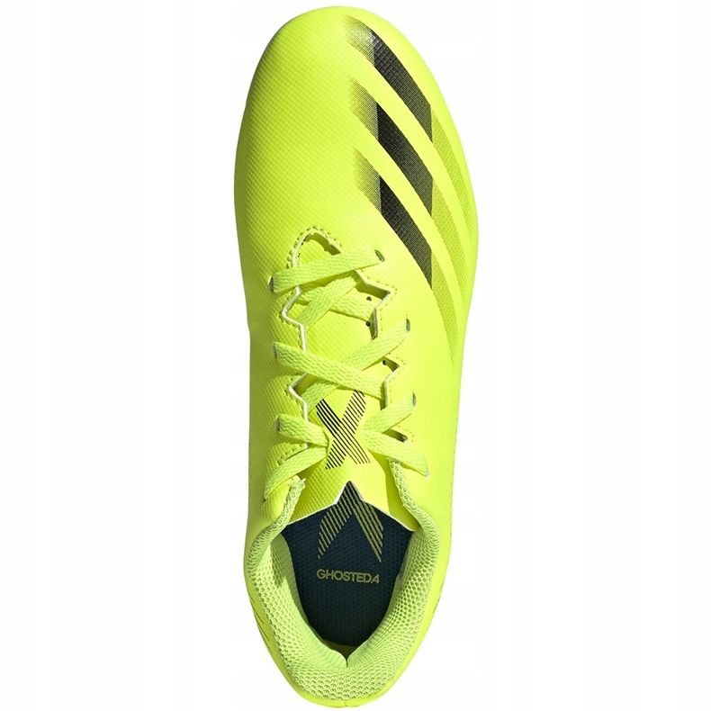 Cizme de fotbal Adidas X Ghosted.4 FxG Junior galben-negru-alb FW6933 1