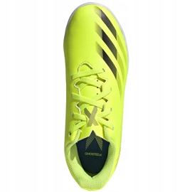 Cizme de fotbal Adidas X Ghosted.4 In Junior galben-negru-alb FW6923 1