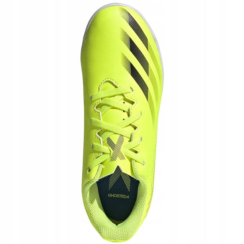 Cizme de fotbal Adidas X Ghosted.4 In Junior galben-negru-alb FW6923 1