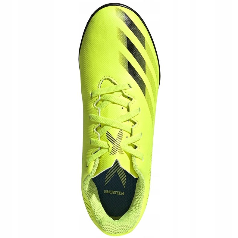 Cizme de fotbal Adidas X Ghosted.4 Tf Junior galben-negru FW6920 1