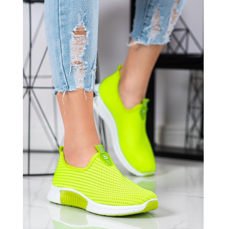 SHELOVET Adidași textile confortabili verde 1