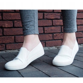 Adidasi clasici Slip On TS9007 albi 2
