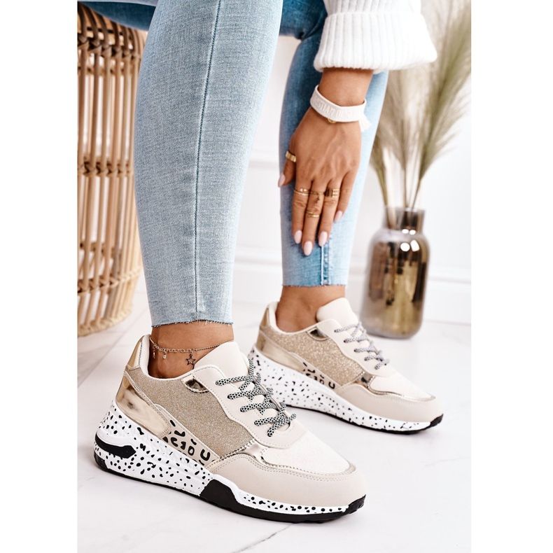 PS1 Adidași pentru femei Wedge Gold Avery bej 1