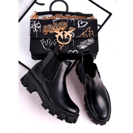 SEA Ghete de damă Cizme Jodhpur Morie Black negru 4