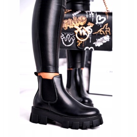 SEA Ghete de damă Cizme Jodhpur Morie Black negru 1