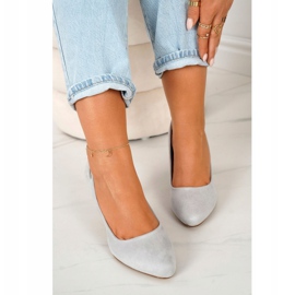 PJ1 Pompele clasice pe un stâlp Suede Gri Eleanor 1