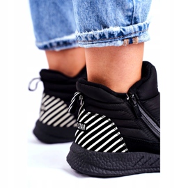 Cizme sport de damă Big Star Black GG274470 alb negru 4