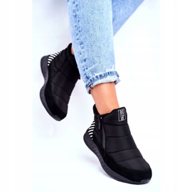 Cizme sport de damă Big Star Black GG274470 alb negru 3