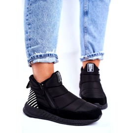 Cizme sport de damă Big Star Black GG274470 alb negru 1