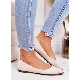 PS1 Balerină delicată în piele de piele spitz bej dermeno 1