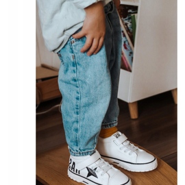 Apawwa Adidași înalți pentru copii cu velcro alb strălucitor 1 Apawwa Adidași înalți pentru copii cu velcro alb strălucitor 1