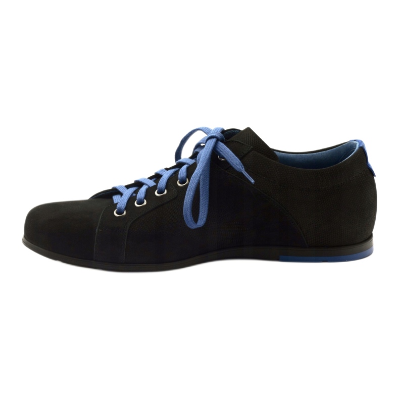 Pantofi sport bărbați negri Pilpol C191 negru albastru 2 Pantofi sport bărbați negri Pilpol C191 negru albastru 2