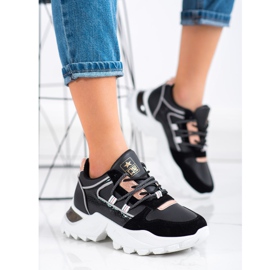 SHELOVET Adidași eleganți negru 2