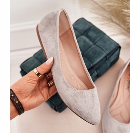 PS1 Balerini de damă din piele gri Dermeno 1 PS1 Balerini de damă din piele gri Dermeno 1