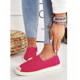 PS1 Espadrile clasice pentru femei Fucsia Flaure bej roz 4