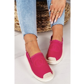 PS1 Espadrile clasice pentru femei Fucsia Flaure bej roz 6