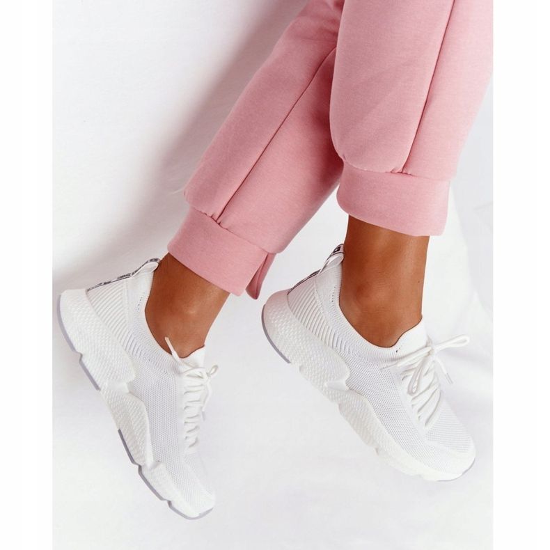 Încălțăminte sport pentru femei Big Star White DD274575 alb 2