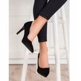 Kylie Tocuri elegante din piele intoarsa negru de aur 1