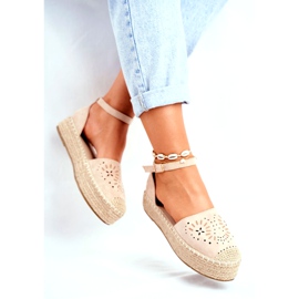 SEA Espadrile de damă pe platforma de lenjerie bej bej 1