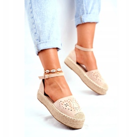 SEA Espadrile de damă pe platforma de lenjerie bej bej 2