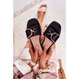 PS1 Papuci negri eleganți pentru femei Debbie negru 1 PS1 Papuci negri eleganți pentru femei Debbie negru 1