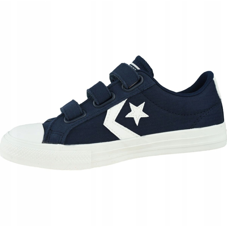 Pantofi Converse Star Player Low Kids 667547C alb albastru marin 1