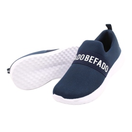 Pantofi pentru tineret Befado 516Q082 alb albastru marin 4