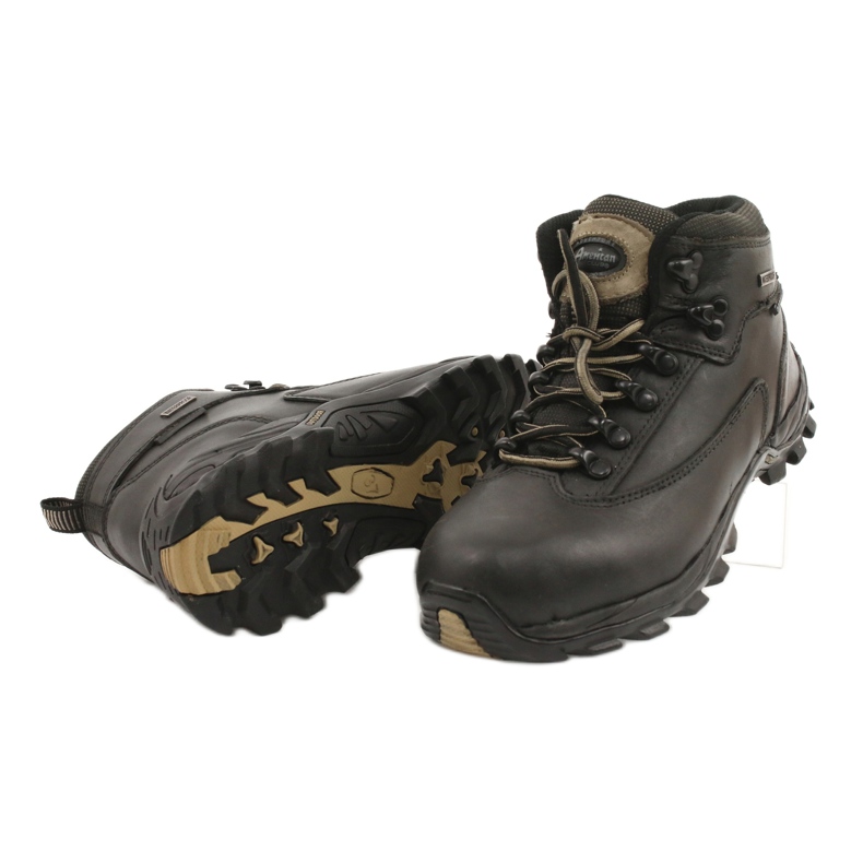 American Club Pantofi trekking iarna piele neagra TF201303005 bej negru 4