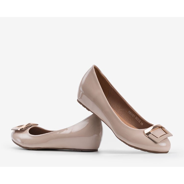 Încălțăminte bej cu toc Ledie 1