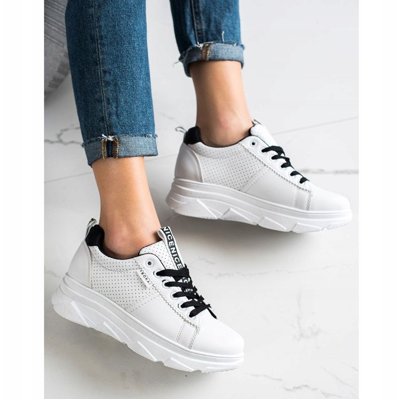SHELOVET Adidași pe platforma albă Nice 1