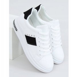 Adidași de damă albi LA129P ALB / NEGRU 1
