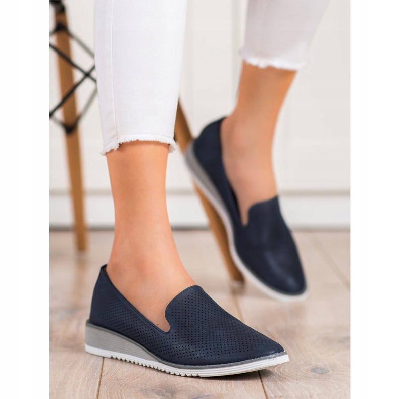 Goodin Lordii din piele ajurată albastru 2