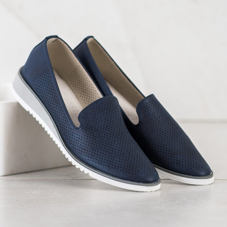 Goodin Lordii din piele ajurată albastru 1