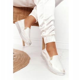 Pantofi de damă din piele Maciejka din piele pentru bărbați 03512-25 de aur 1