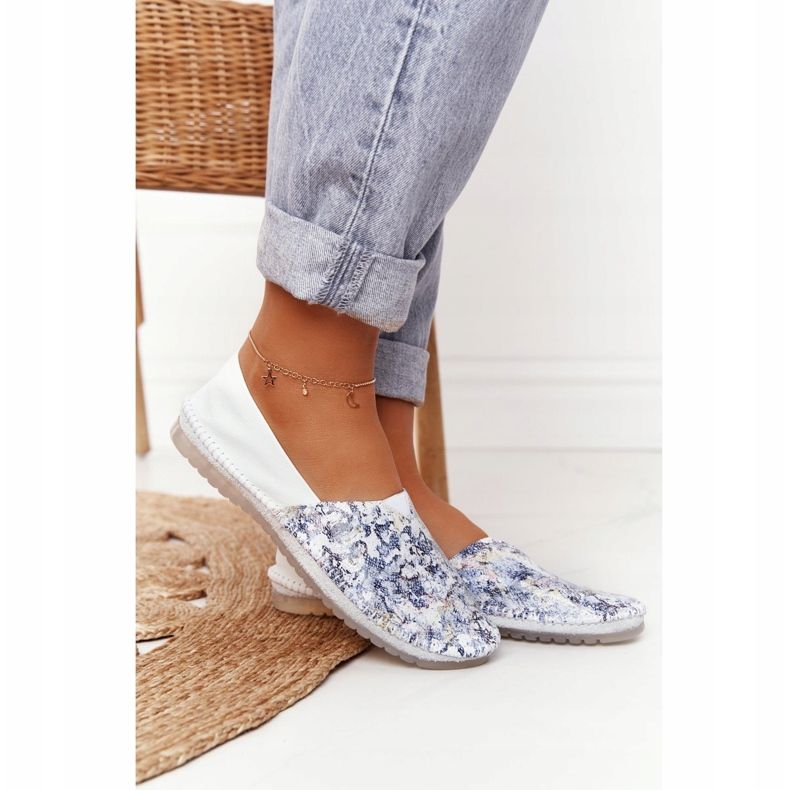 Balerini pentru femei din piele Maciejka Alb 01930-85 multicolor 1 Balerini pentru femei din piele Maciejka Alb 01930-85 multicolor 1