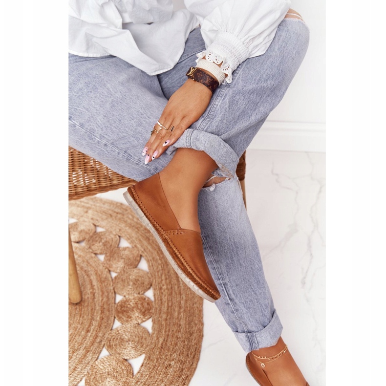 Balerini din piele pentru femei Maciejka Red 01930-52 maro 1