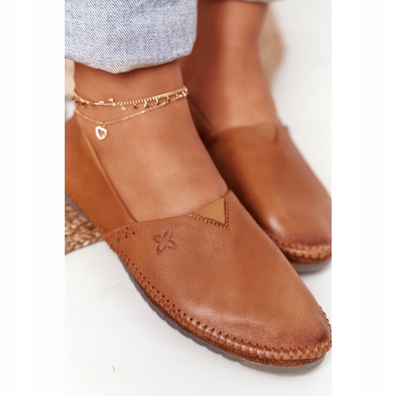 Balerini din piele pentru femei Maciejka Red 01930-52 maro 2