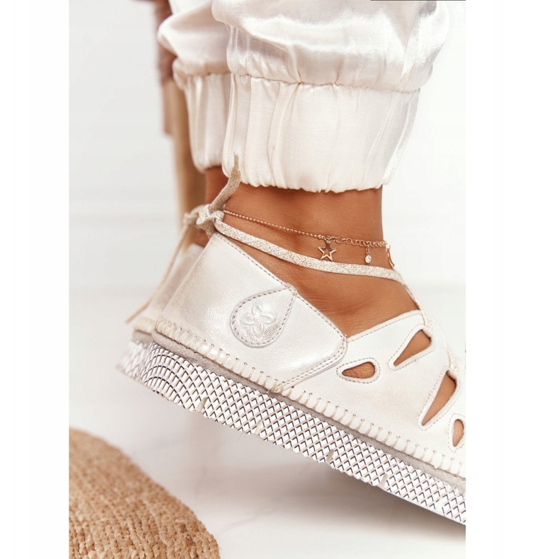 Încălțăminte din piele pentru femei Maciejka Beige-Gold 04449-25 bej de aur 1