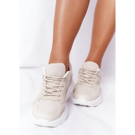 FB2 Adidași pentru femei Beige Delusion pe talpă mare bej 1