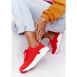Încălțăminte sport de damă Slip-on Big Star DD274580 Roșu roşu 2