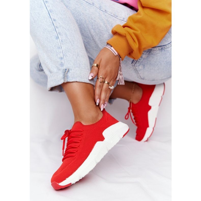 Încălțăminte sport de damă Slip-on Big Star DD274580 Roșu roşu 2