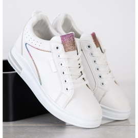 SHELOVET Pantofi albi cu pană ascunsă 2 SHELOVET Pantofi albi cu pană ascunsă 2