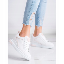 SHELOVET Pantofi albi cu pană ascunsă 2 SHELOVET Pantofi albi cu pană ascunsă 2