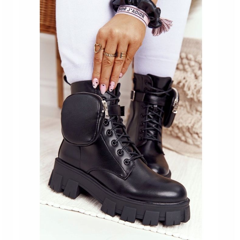 PS1 Cizme muncitoare negre pe platformă Sâmbăta Neagră negru 2